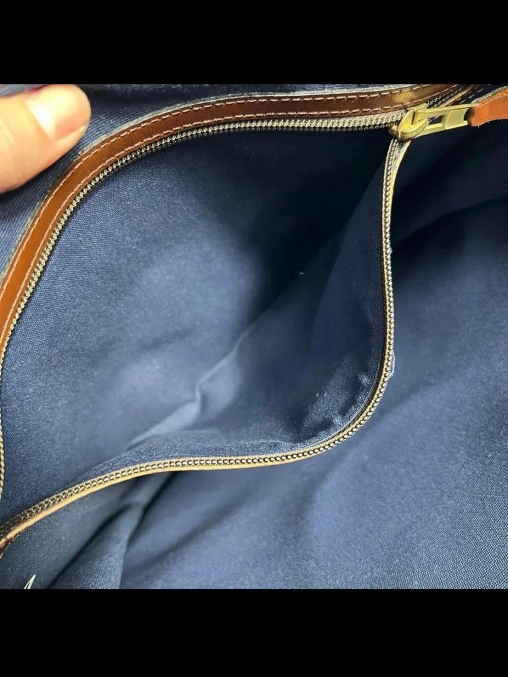 Dior Brown Leather Tote with Dark Brown Handles